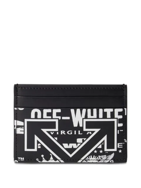 Off-White Heritage Multilogo card holder Black OMND09BF25LEA0021001