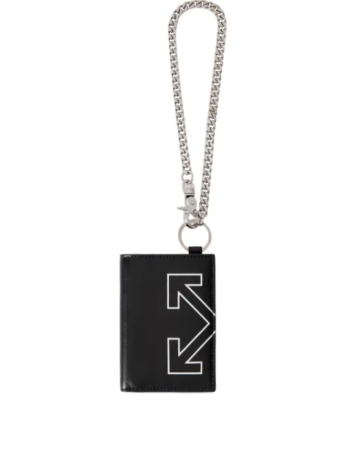 Off-White Heritage arrow chain wallet Black OMNC09AF25LEA0011001