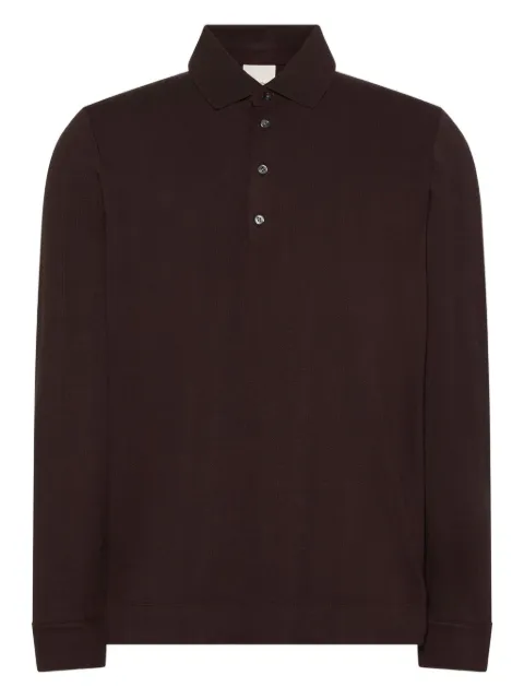 Calvin Klein long-sleeved polo shirt Brown LV04LD214GGRO