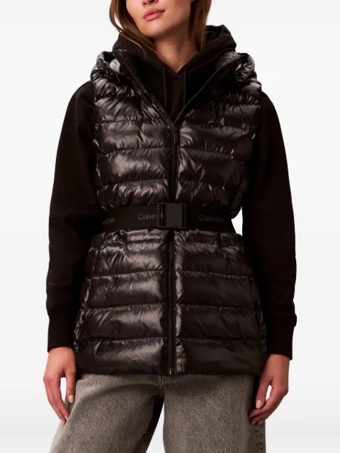 Calvin Klein hooded belted gilet Black LV044D562GUB1