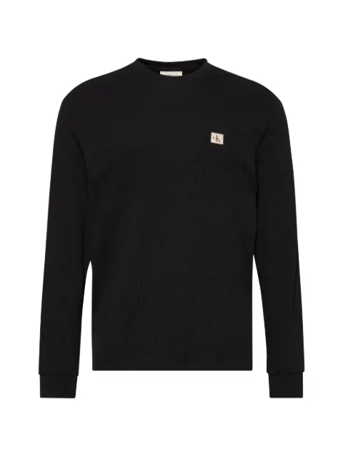 Calvin Klein Jeans waffle logo T-shirt Brown LV040EM217UB1