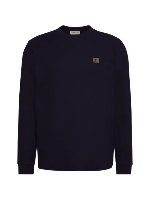 Calvin Klein logo-patch sweatshirt Black LV040EM217CEF
