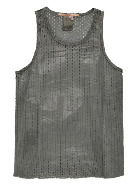 Carol Christian Poell perforated leather tank top Grey LM2637ROLPUBPCC19
