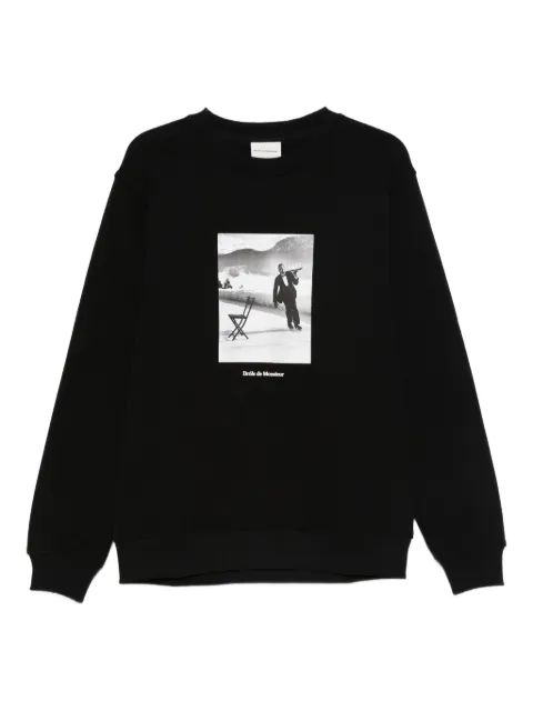Drôle De Monsieur ice skating waiter sweatshirt Black ISW174CO230BL