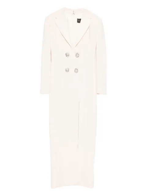 SIMONA CORSELLINI embellished split dress Neutrals A25CEAB10701V0300