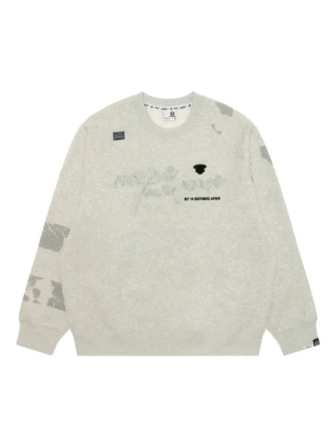 AAPE BY *A BATHING APE® appliqué-patch sweatshirt Grey ASWC385XAP