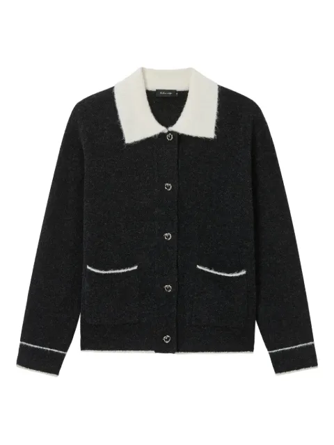 tout a coup collared patch-pockets cardigan Grey S319AW5