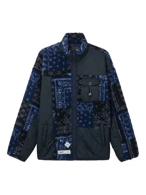 Musium Div. patchwork quilted jacket Blue MMUJKM00908X