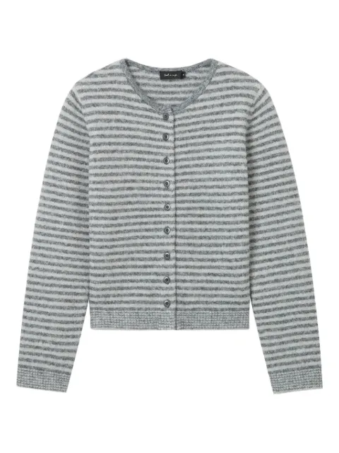 tout a coup striped button cardigan Grey S317AW5