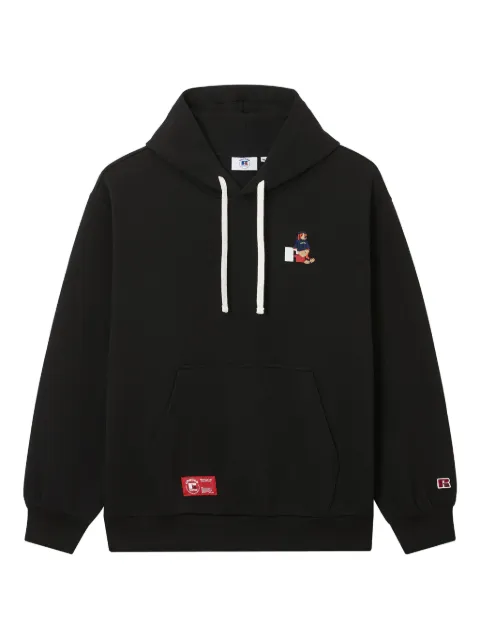 CHOCOOLATE x Russell Athletic logo-embroidered hoodie Black B1XSWM00229X