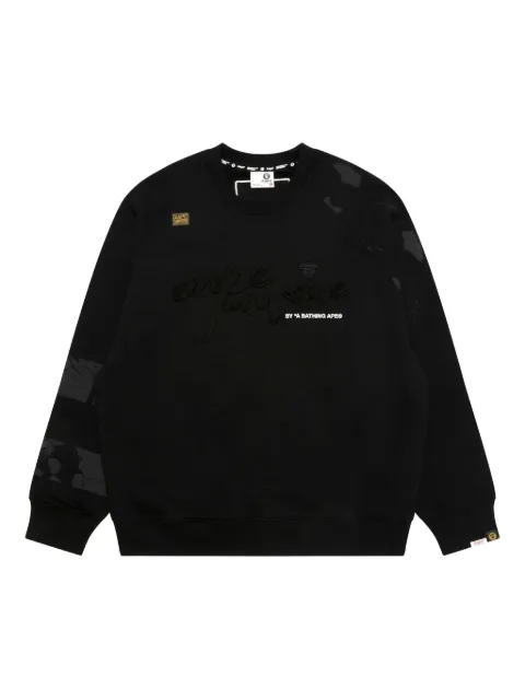 AAPE BY *A BATHING APE® embellished crew-neck sweatshirt Black ASWC385XXP