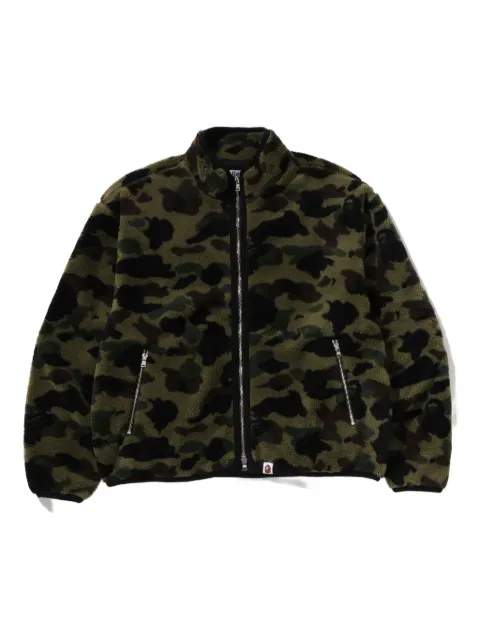 A BATHING APE® camouflage-pattern zip-up jacket Green 001LJL801009M