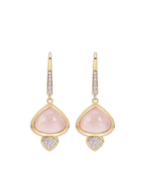 MARINA B 18K yellow gold Trisolina quartz and diamond earrings Gold EATM09YDRQ