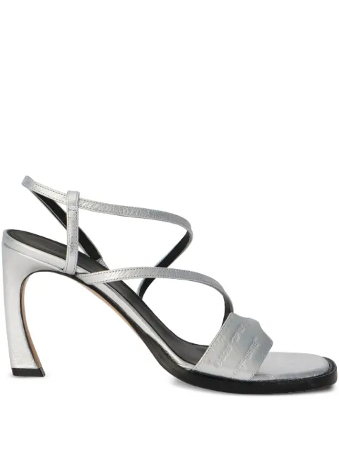 Off-White Zip Tie Loop sandals Silver OWIH003F25LEA0017272