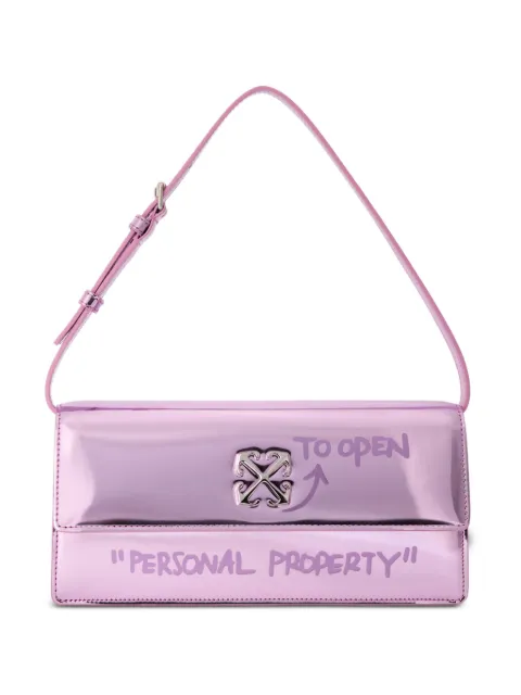 Off-White Jitney 1.0 embossed shoulder Bag Pink OWNN172F25FAB0023232