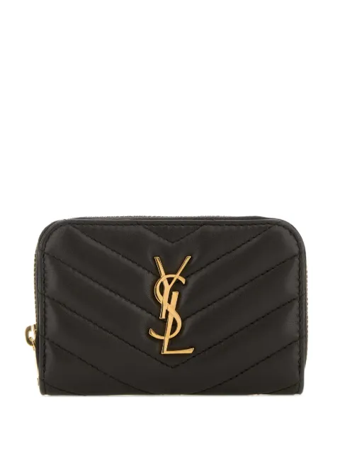 Saint Laurent Cassandre-plaque wallet Brown 804479AAA44