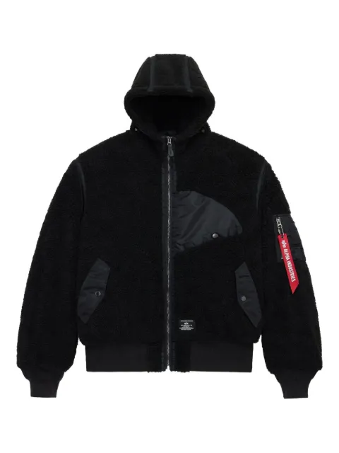 Alpha Industries long-sleeve sherpa onion-quilted jacket Black MJS55500C1