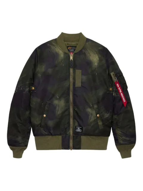 Alpha Industries MA-1 zip camouflage jacket Green MJM53504C1