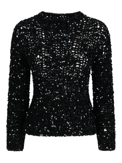 Jil Sander sequin-embellishment sweater Black J03GP0171J18354