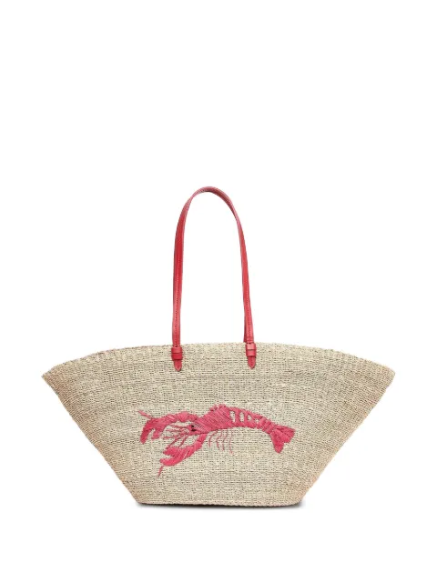 Poolside The Cape lobster-appliqué tote bag Neutrals PSTCT001