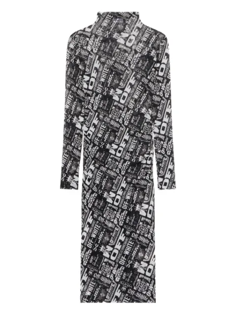 Off-White mesh multilogo dress Black OWDB55EF25JER0020C00