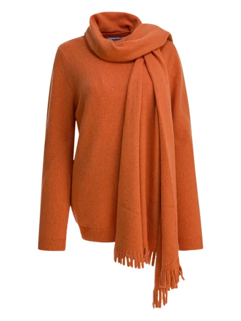 SANDBEIGE fringed scarf knitwear Orange SBC3NT02AC
