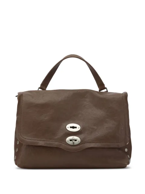 Zanellato studded-detail turn-lock tote bag Brown POSTINATABACCOM0680002100000Z1152