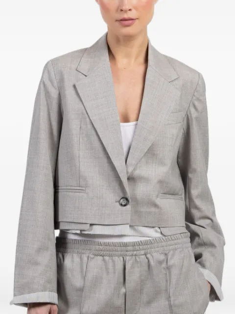 WE-AR4 cropped single-breasted jacket Grey RBL0216053