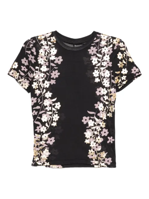 Cynthia Rowley foil-print T-shirt Black 25F1TP05CO