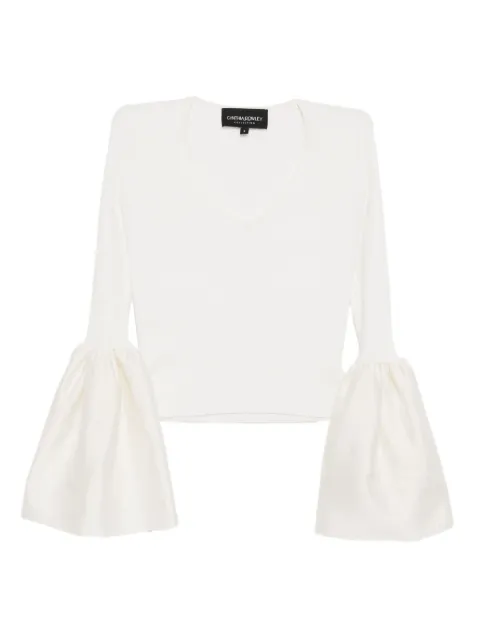 Cynthia Rowley flared-sleeves top White 25F1TP09SK