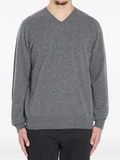 The Row Rod V-neck ribbed sweater Grey 1014Y556