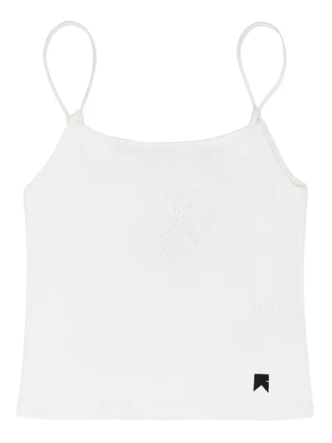 RHUDE sheer ribbed tank top White RHSS24TA02307372WHT
