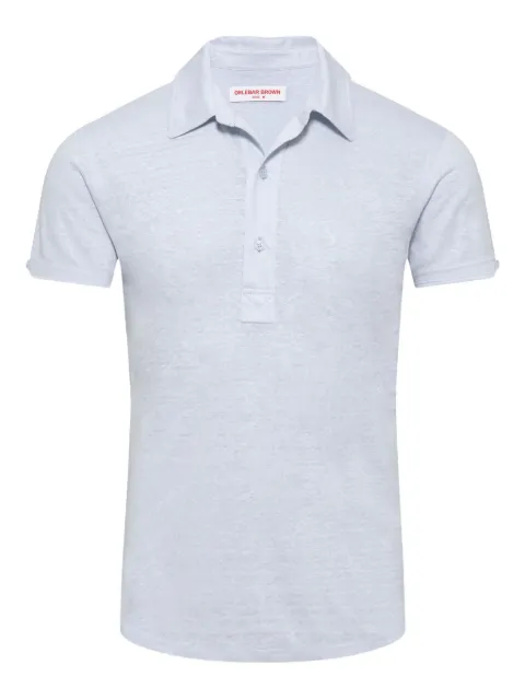 Orlebar Brown Sebastian linen polo shirt Blue 281500