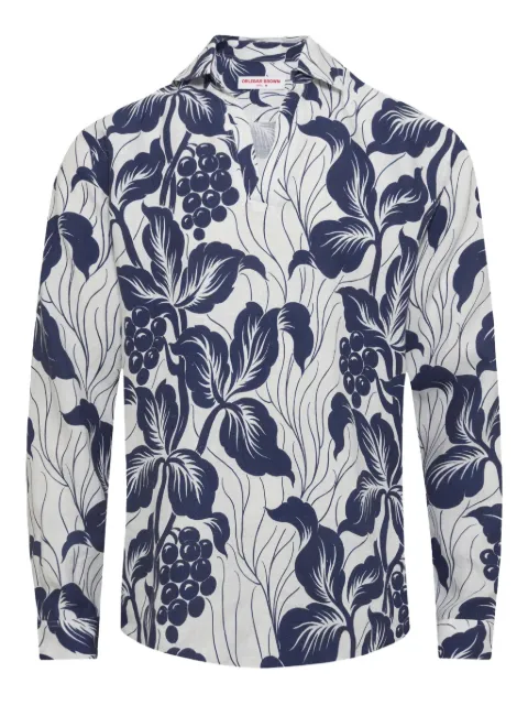 Orlebar Brown Ridley floral-print linen top White 281550