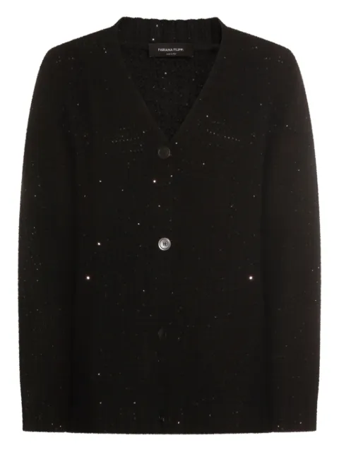 Fabiana Filippi button embellished cardigan Black MAD225F540L617825