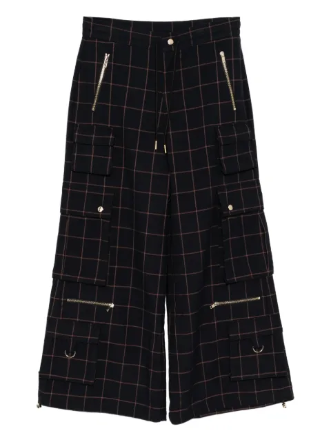 Cynthia Rowley checked trousers Blue 25F1PT02PL