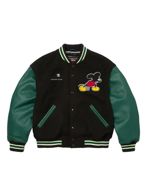 Supreme mickey varsity jacket Black SU26190