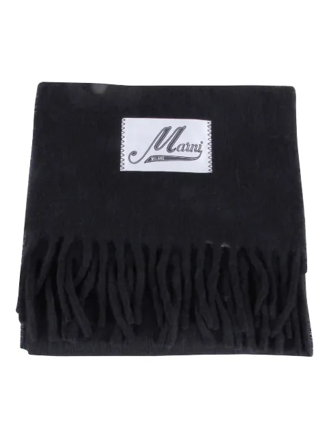 Marni fringed-trims scarf Black SCMC0059Y0UTW9180