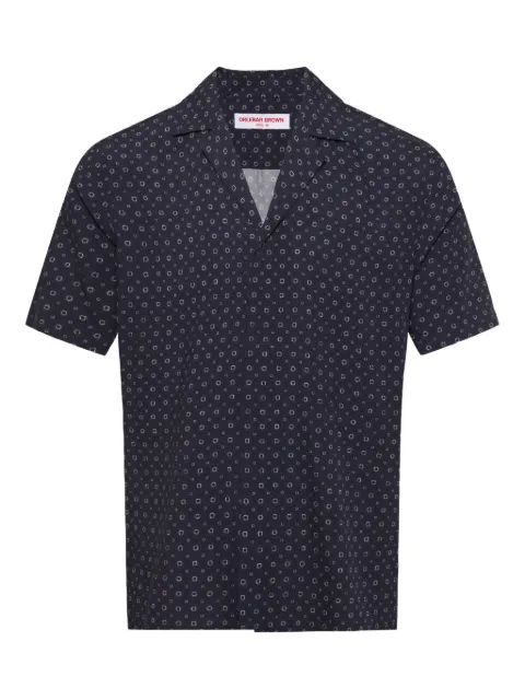 Orlebar Brown Maitan Solstice printed short-sleeve shirt Blue 281518
