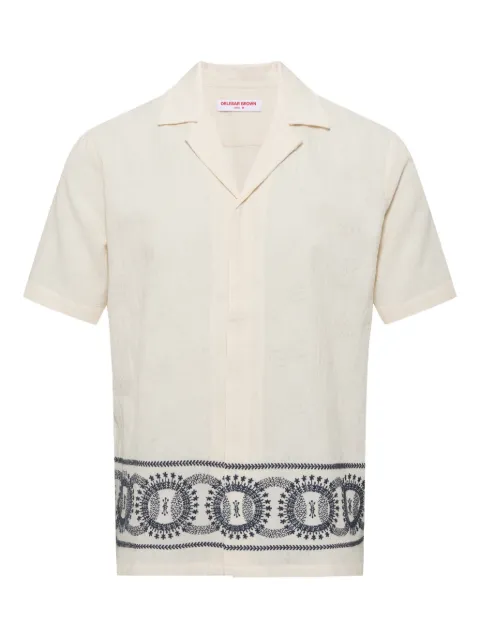 Orlebar Brown Maitan embroidered shirt White 281505