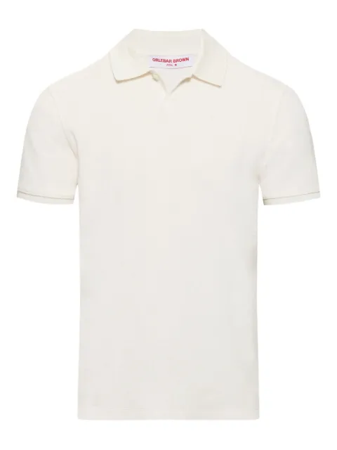 Orlebar Brown Bruno towelling short-sleeve polo shirt Neutrals 281490