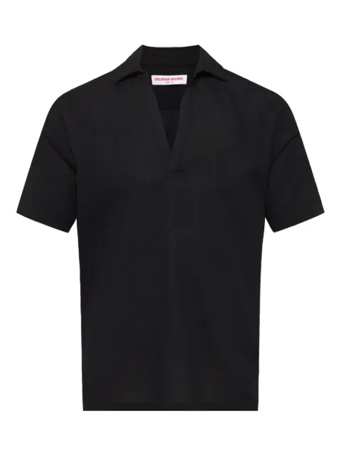 Orlebar Brown Ridley V-neck short-sleeved shirt Black 281538