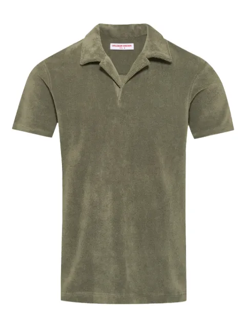 Orlebar Brown Terry Resort polo-collar top Green 281502