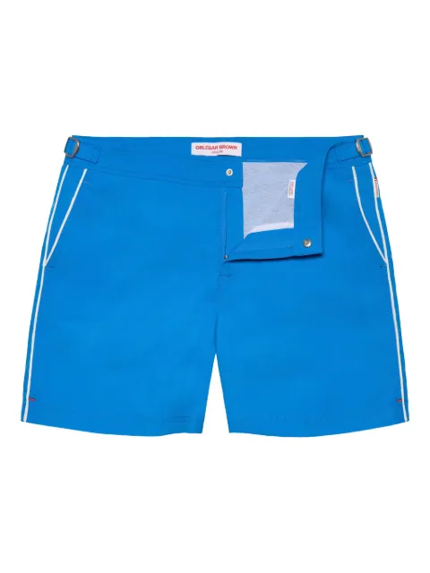 Orlebar Brown Bulldog piped-trim swim shorts Blue 281530