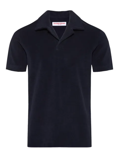 Orlebar Brown Terry Resort polo-collar top Blue 281503