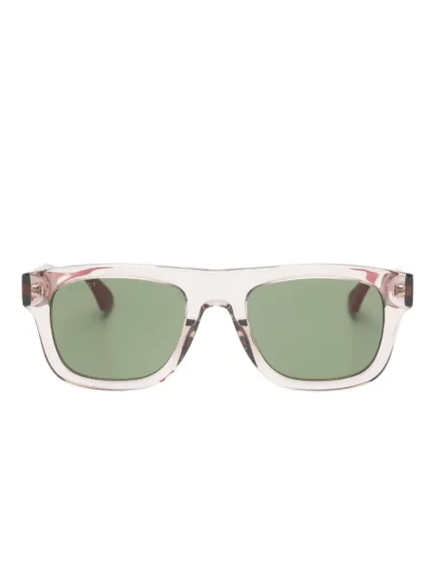 Gucci Eyewear stripe rectangle-frame sunglasses Neutrals GG1991S003