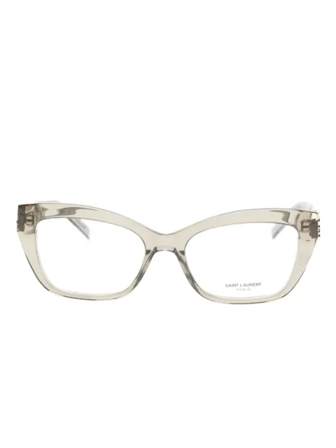 Saint Laurent Eyewear cat-eye logo glasses Brown SLM117
