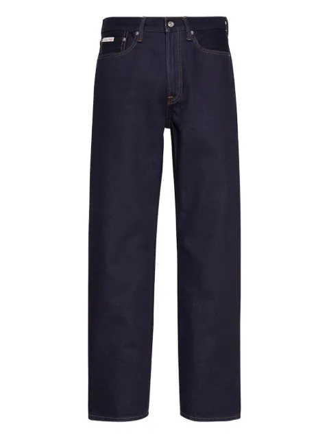 Calvin Klein logo-appliqué straight-leg jeans Blue LV04RD713G5DB