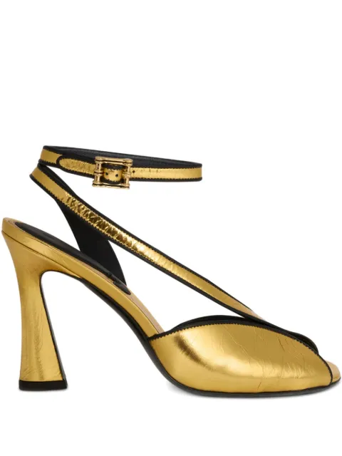 ETRO high-heeled sandals in cracked-effect metallic leather Gold WS4F0033AP423