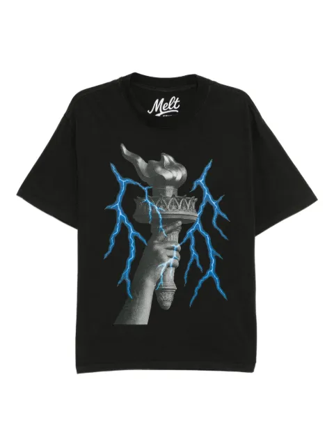 Melt graphic-print T-shirt Black MS5074